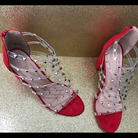 New with box Red and Gold heels - Picture 2 of 4